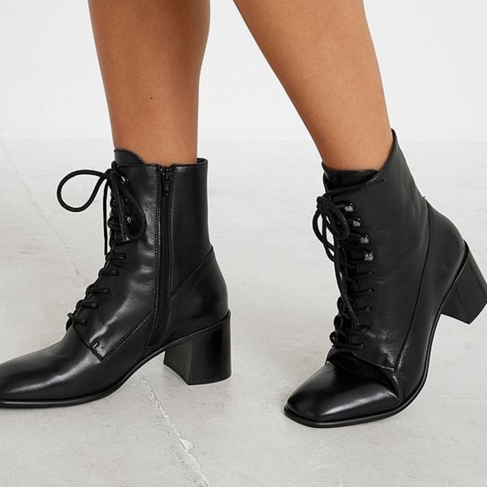 E8 by Miista Emma Black Lace Up Boots